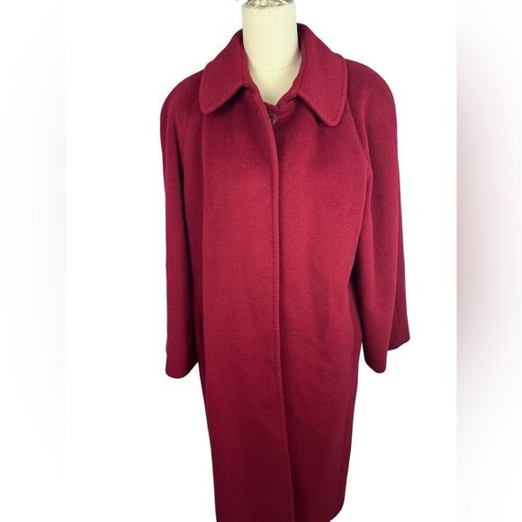 Cinzia Rocca wool cashmere blend red coat size 14 runs small fits sz 12 - Picture 5 of 9